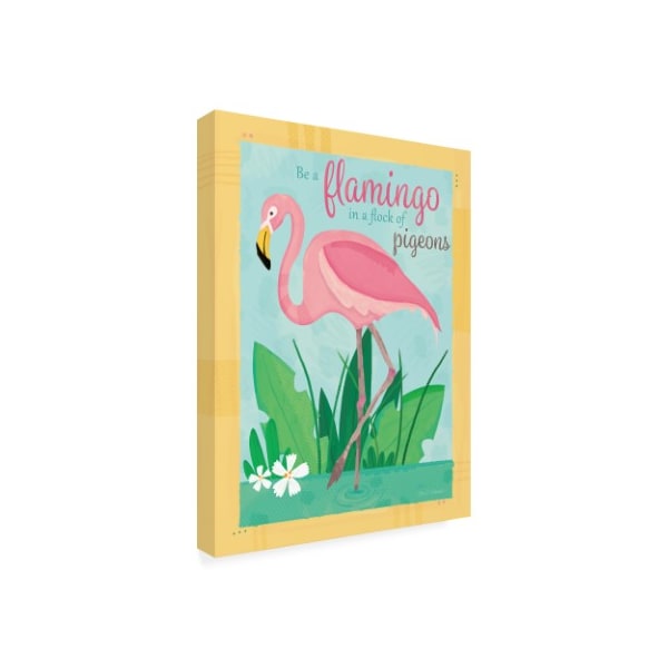 Holli Conger 'Fancy Flamingos Motif 1' Canvas Art,35x47